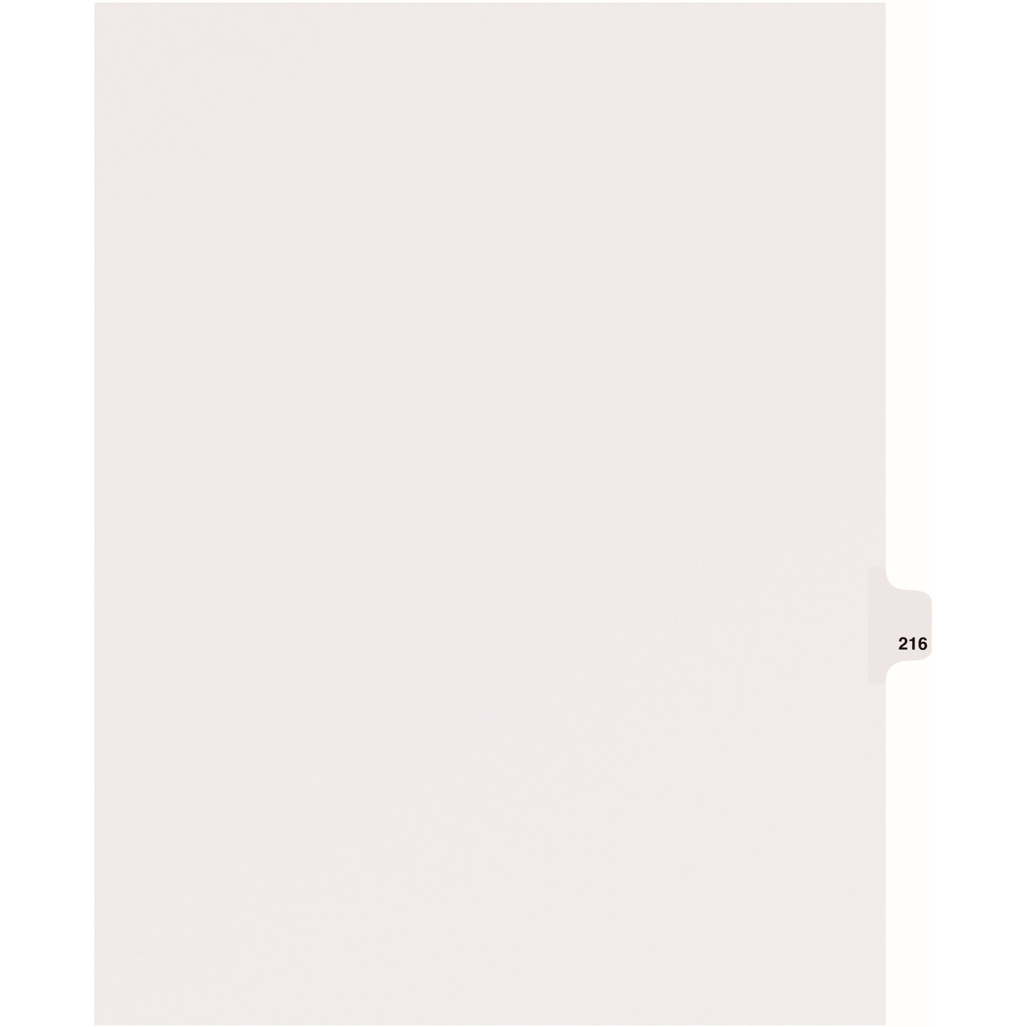 Avery Side Tab Individual Legal Dividers - 25 x Divider(s) - Side Tab(s) - 216 - 1 Tab(s)/Set - 8.5" Divider Width x 11" Divider Length - Letter - 8.50" Width x 11" Length - White Paper Divider - Recycled - 1