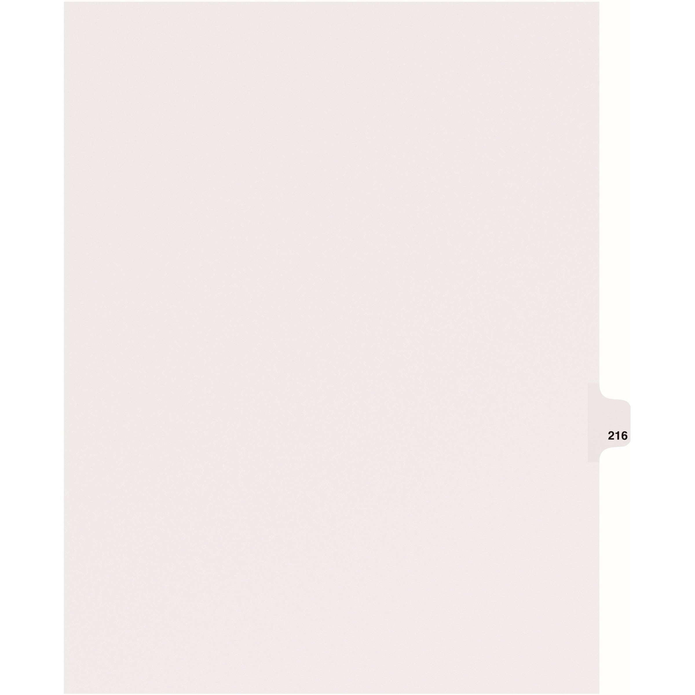 Avery Side Tab Individual Legal Dividers - 25 x Divider(s) - Side Tab(s) - 216 - 1 Tab(s)/Set - 8.5" Divider Width x 11" Divider Length - Letter - 8.50" Width x 11" Length - White Paper Divider - Recycled - 1