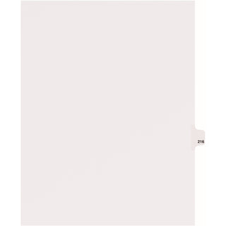 Avery Side Tab Individual Legal Dividers - 25 x Divider(s) - Side Tab(s) - 216 - 1 Tab(s)/Set - 8.5" Divider Width x 11" Divider Length - Letter - 8.50" Width x 11" Length - White Paper Divider - Recycled - 1