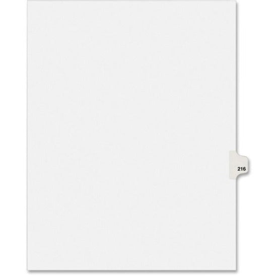 Avery Side Tab Individual Legal Dividers - 25 x Divider(s) - Side Tab(s) - 216 - 1 Tab(s)/Set - 8.5" Divider Width x 11" Divider Length - Letter - 8.50" Width x 11" Length - White Paper Divider - Recycled - 1 - 