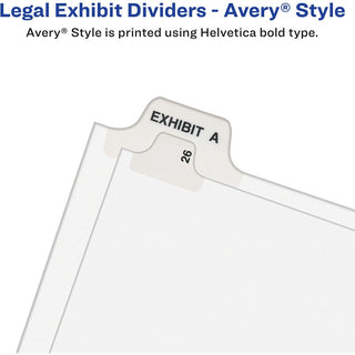 Avery Side Tab Individual Legal Dividers - 25 x Divider(s) - Side Tab(s) - 251 - 1 Tab(s)/Set - 8.5" Divider Width x 11" Divider Length - Letter - 8.50" Width x 11" Length - White Paper Divider - Recycled - 1