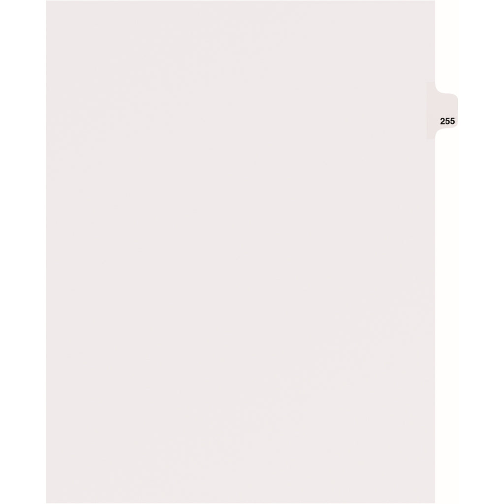 Avery Side Tab Individual Legal Dividers - 25 x Divider(s) - Side Tab(s) - 255 - 1 Tab(s)/Set - 8.5" Divider Width x 11" Divider Length - Letter - 8.50" Width x 11" Length - White Paper Divider - Recycled - 1