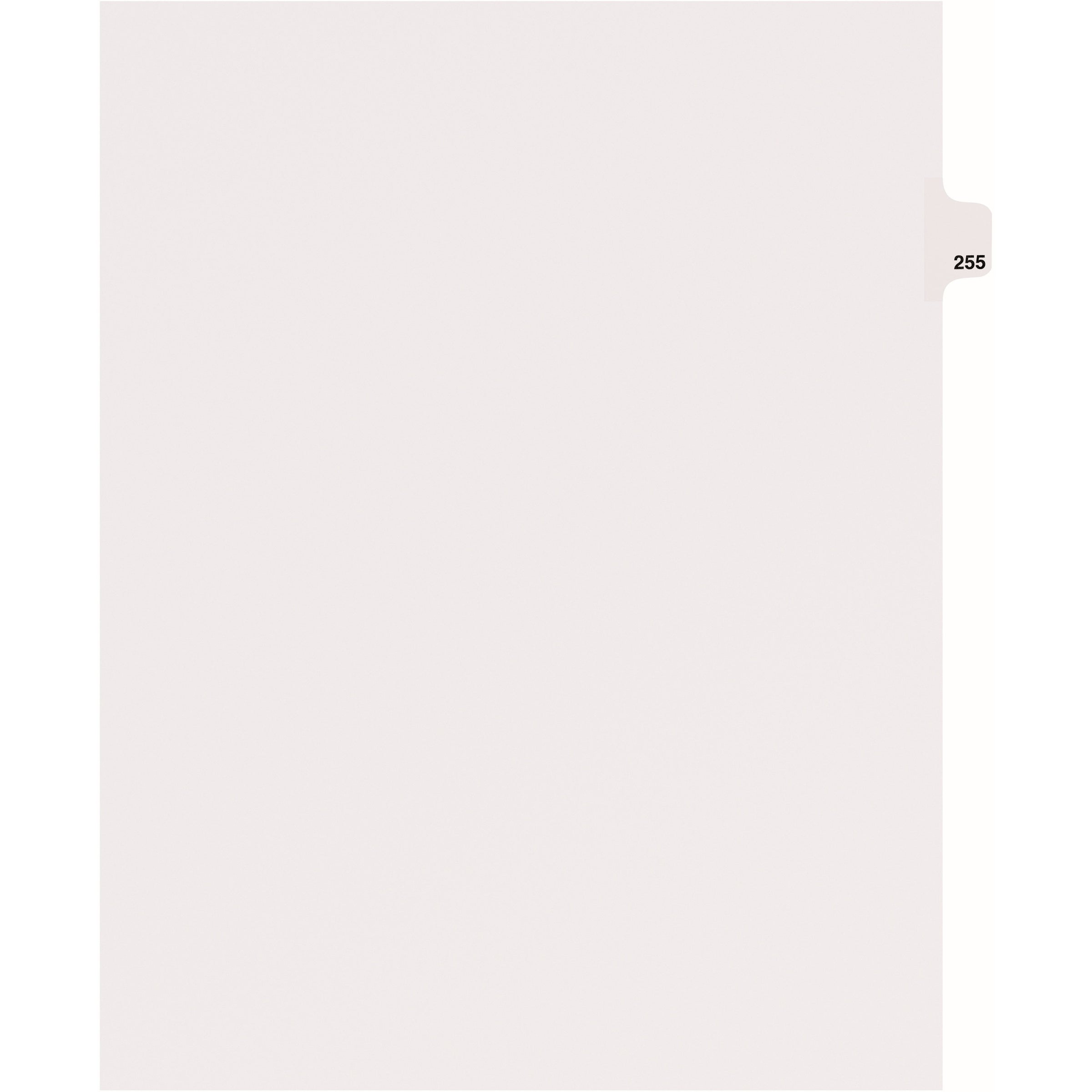 Avery Side Tab Individual Legal Dividers - 25 x Divider(s) - Side Tab(s) - 255 - 1 Tab(s)/Set - 8.5" Divider Width x 11" Divider Length - Letter - 8.50" Width x 11" Length - White Paper Divider - Recycled - 1