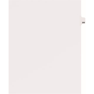 Avery Side Tab Individual Legal Dividers - 25 x Divider(s) - Side Tab(s) - 255 - 1 Tab(s)/Set - 8.5" Divider Width x 11" Divider Length - Letter - 8.50" Width x 11" Length - White Paper Divider - Recycled - 1