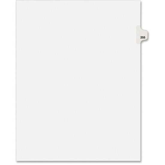 Avery Side Tab Individual Legal Dividers - 25 x Divider(s) - Side Tab(s) - 255 - 1 Tab(s)/Set - 8.5" Divider Width x 11" Divider Length - Letter - 8.50" Width x 11" Length - White Paper Divider - Recycled - 1 - 