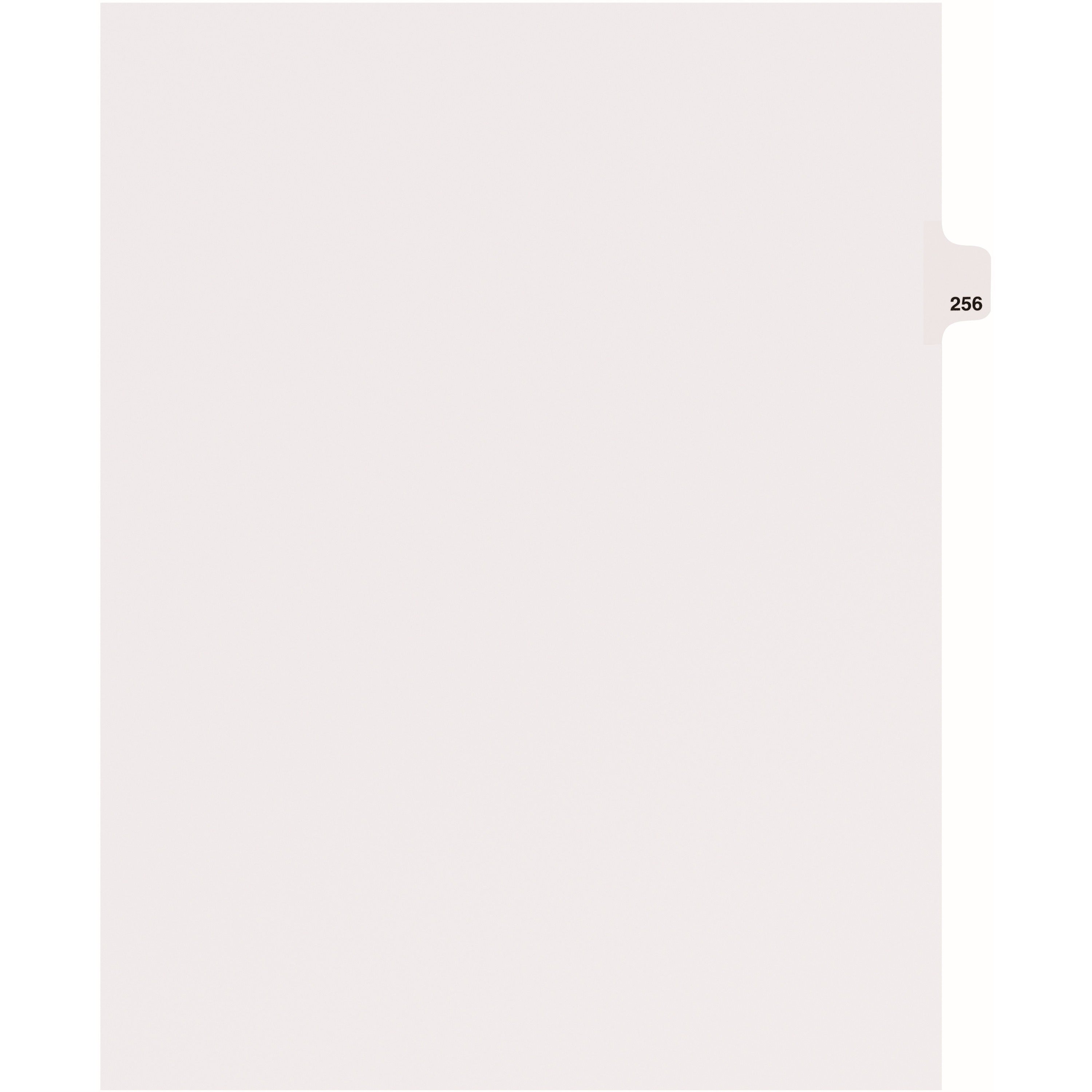 Avery Side Tab Individual Legal Dividers - 25 x Divider(s) - Side Tab(s) - 256 - 1 Tab(s)/Set - 8.5" Divider Width x 11" Divider Length - Letter - 8.50" Width x 11" Length - White Paper Divider - Recycled - 1 - 