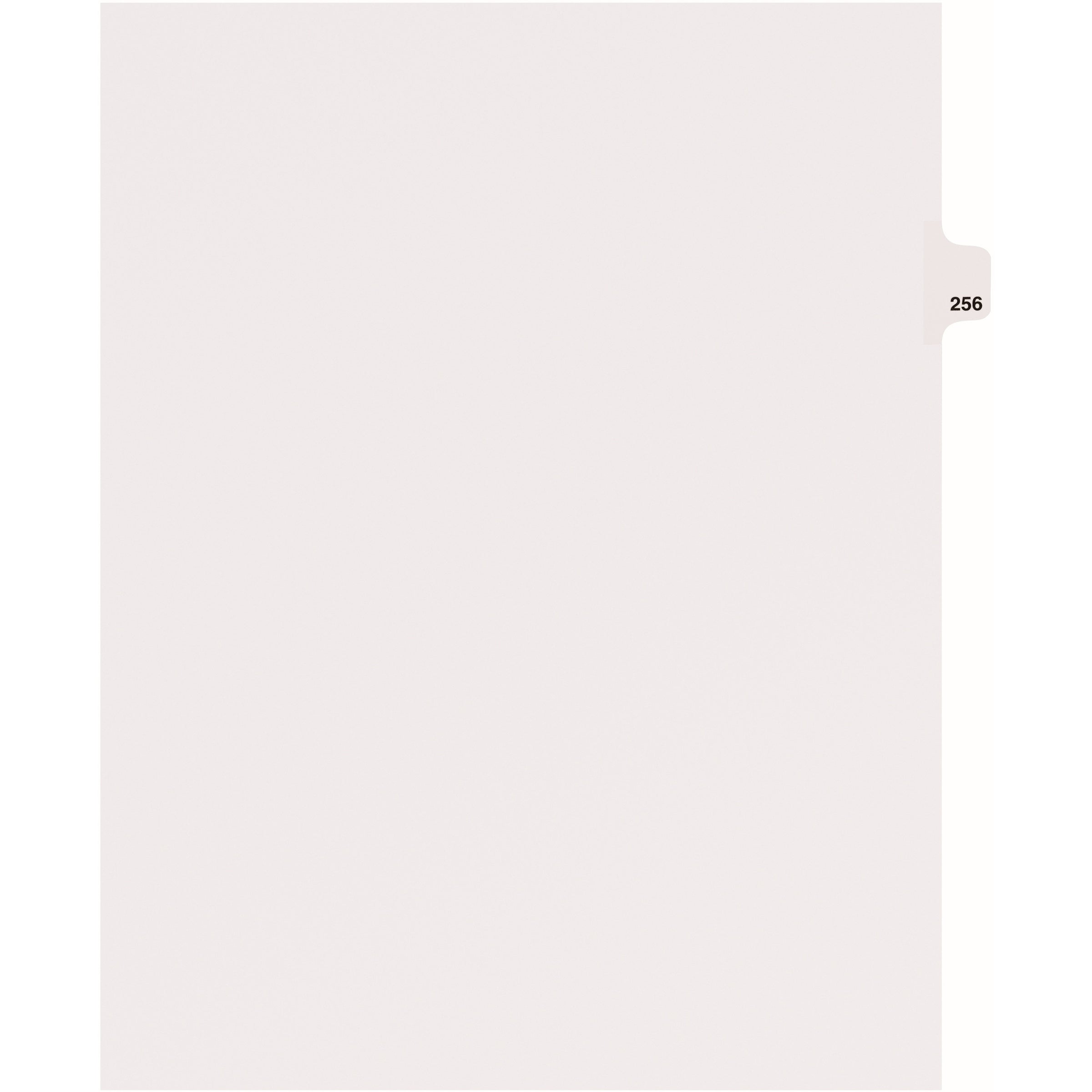 Avery Side Tab Individual Legal Dividers - 25 x Divider(s) - Side Tab(s) - 256 - 1 Tab(s)/Set - 8.5" Divider Width x 11" Divider Length - Letter - 8.50" Width x 11" Length - White Paper Divider - Recycled - 1
