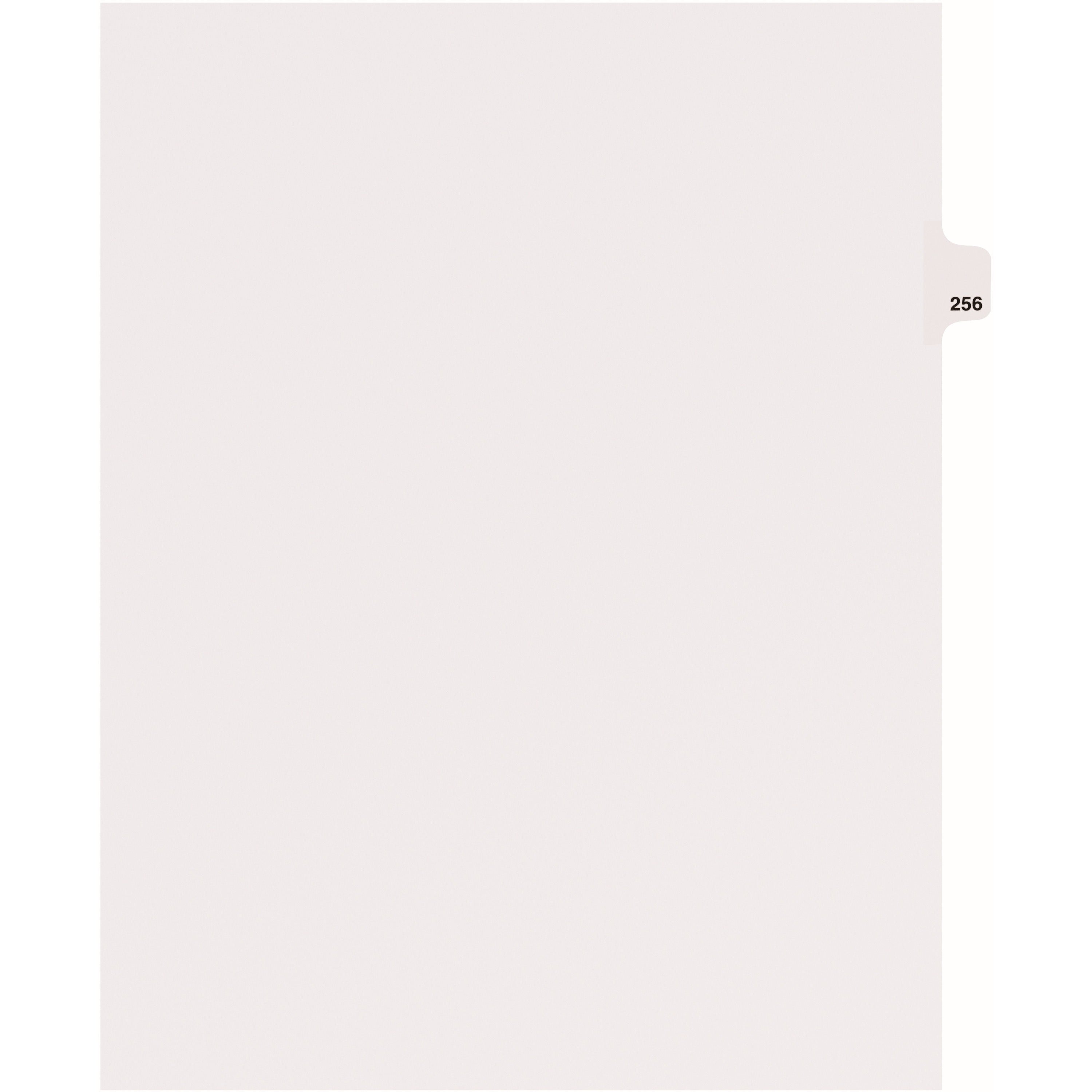 Avery Side Tab Individual Legal Dividers - 25 x Divider(s) - Side Tab(s) - 256 - 1 Tab(s)/Set - 8.5" Divider Width x 11" Divider Length - Letter - 8.50" Width x 11" Length - White Paper Divider - Recycled - 1