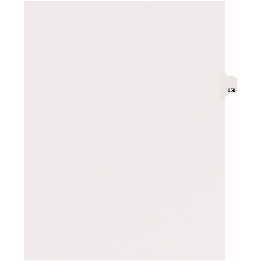 Avery Side Tab Individual Legal Dividers - 25 x Divider(s) - Side Tab(s) - 258 - 1 Tab(s)/Set - 8.5" Divider Width x 11" Divider Length - Letter - 8.50" Width x 11" Length - White Paper Divider - Recycled - 1