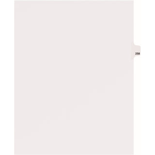 Avery Side Tab Individual Legal Dividers - 25 x Divider(s) - Side Tab(s) - 258 - 1 Tab(s)/Set - 8.5" Divider Width x 11" Divider Length - Letter - 8.50" Width x 11" Length - White Paper Divider - Recycled - 1