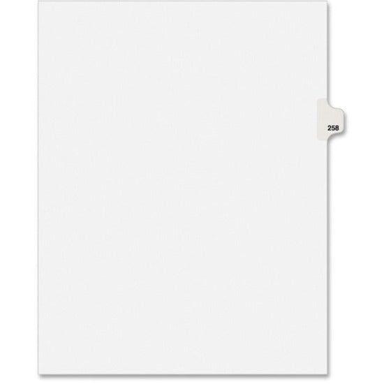 Avery Side Tab Individual Legal Dividers - 25 x Divider(s) - Side Tab(s) - 258 - 1 Tab(s)/Set - 8.5" Divider Width x 11" Divider Length - Letter - 8.50" Width x 11" Length - White Paper Divider - Recycled - 1 - 