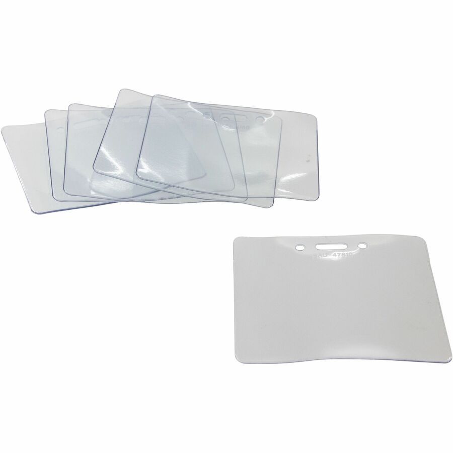 Sicurix Proximity Badge Holder, Horizontal, 4w x 3h, Clear, 50/Pack