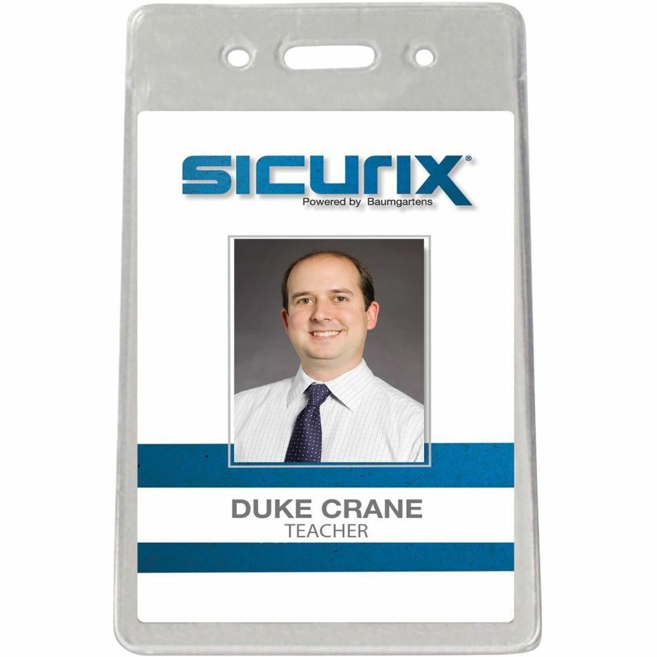 Sicurix Proximity Badge Holder, Vertical, 2 1/2w x 4 1/2h, Clear, 50/Pack