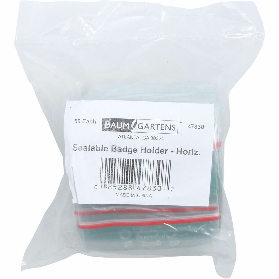 Baumgartens Sealable ID Badge Holder, Sold as 1 Package, 50 Each per Package