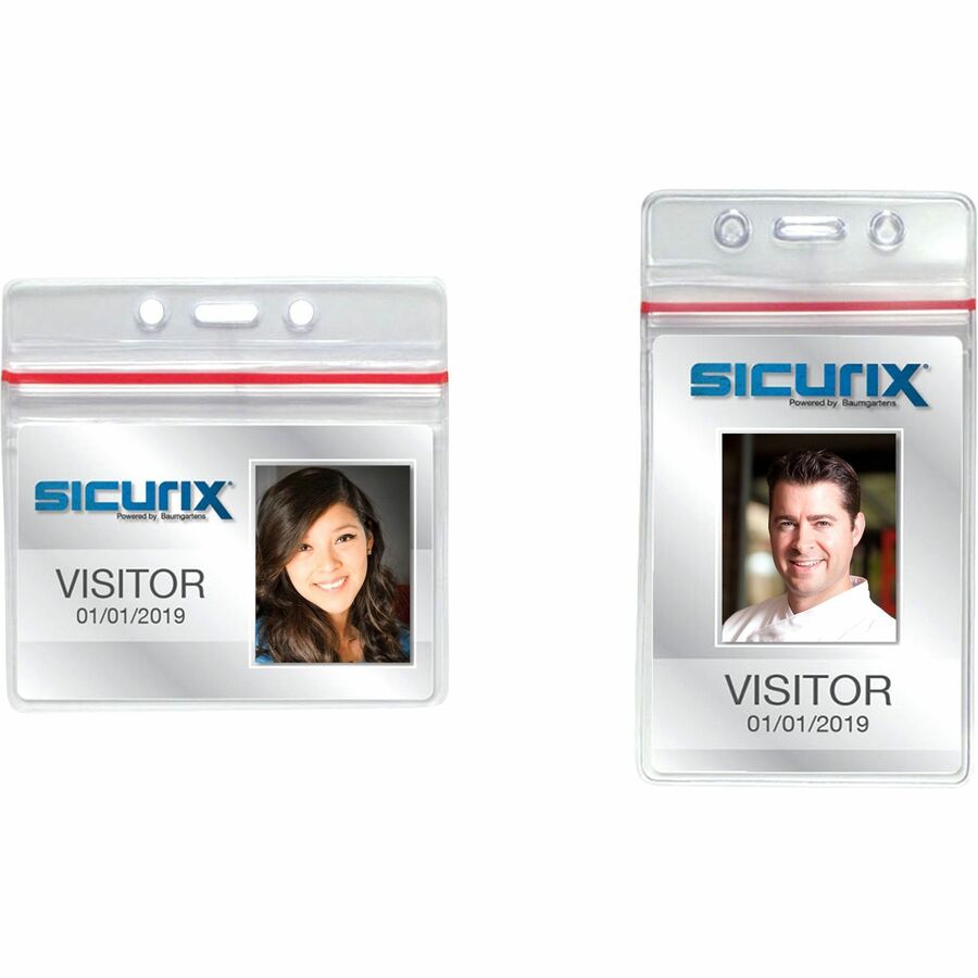 Baumgartens Sealable ID Badge Holder, Sold as 1 Package, 50 Each per Package