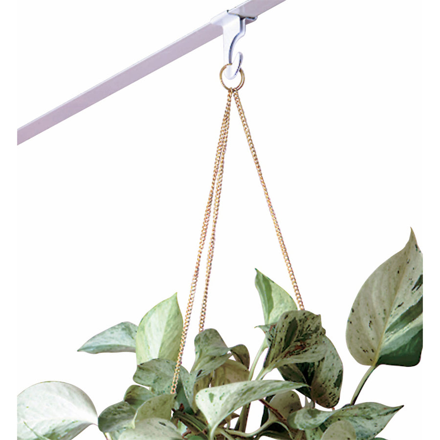 Baumgartens Suspended Ceiling Hooks - 30 lb (13.61 kg) Capacity - 2" Size - for Plant - White - 2 / Pack - 