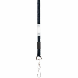 Safety Breakaway Lanyard, Metal Hook Fastener, 36" Long, Black
