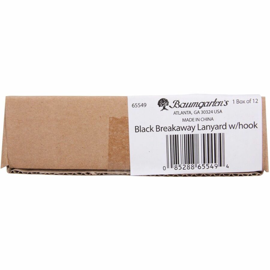 SICURIX Breakaway Lanyard - 12 / Box - 36" Length - Black - Nylon