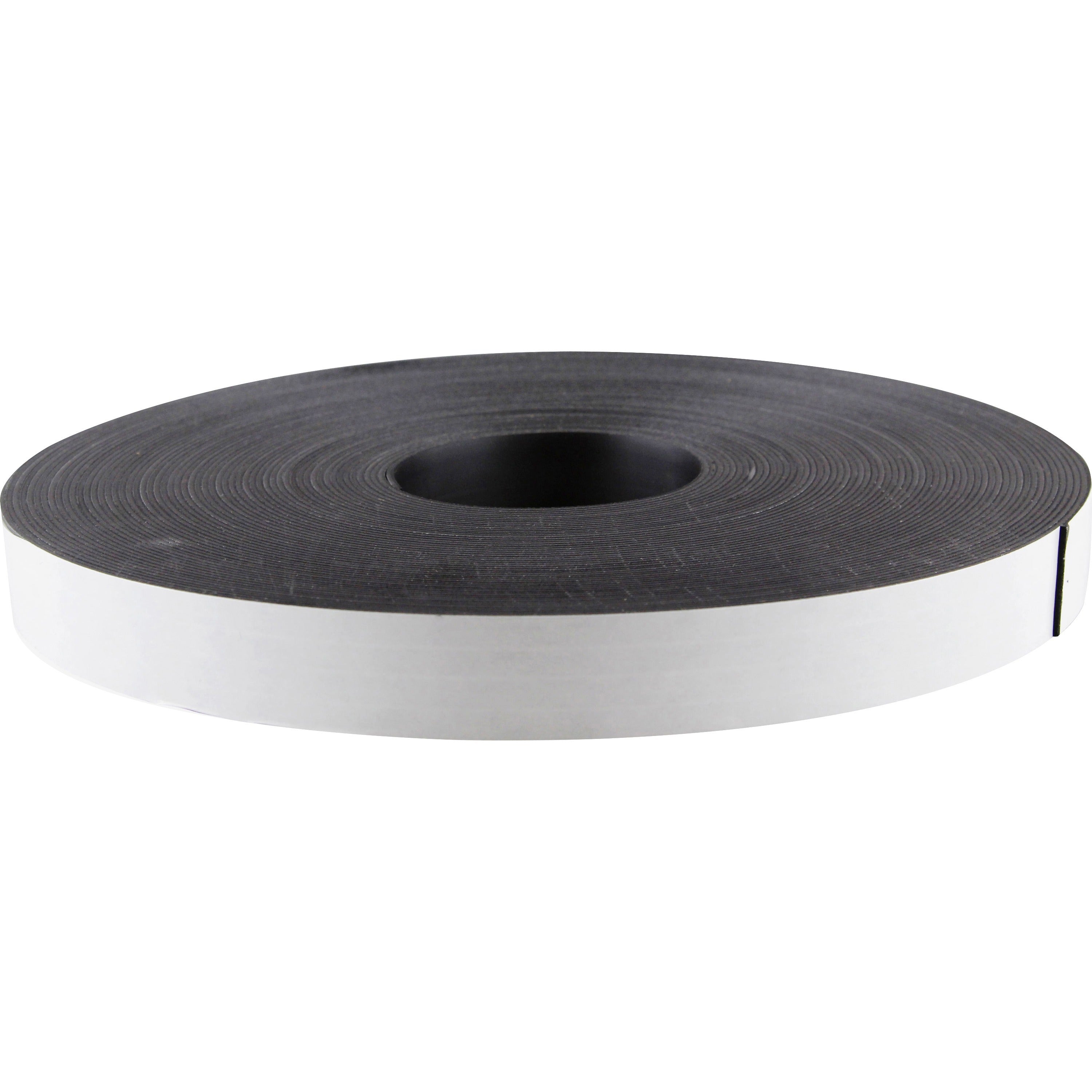 Zeus Magnetic Tape - 33.33 yd Length x 1" Width - Magnet - Adhesive Backing - For Sign, Photo - 1 / Roll - Black - 
