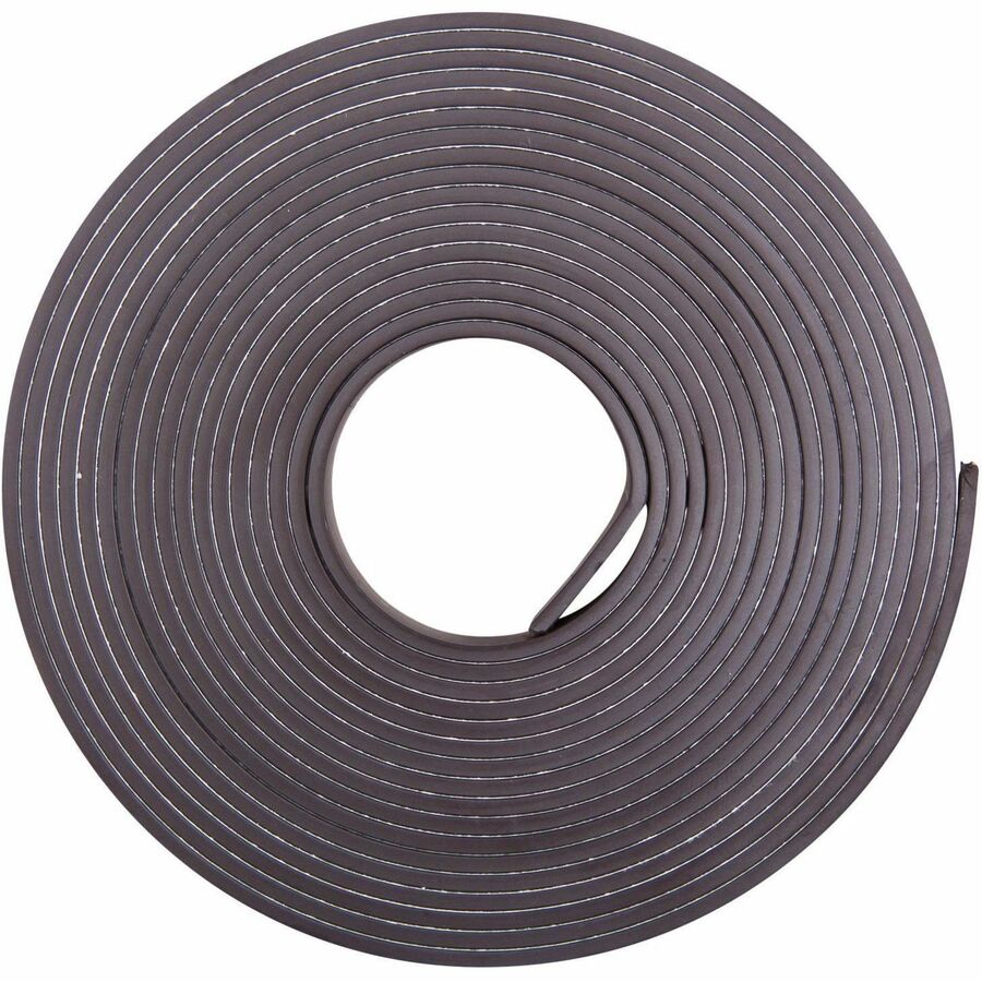 Zeus Magnetic Tape - 33.33 yd Length x 1" Width - Magnet - Adhesive Backing - For Sign, Photo - 1 / Roll - Black