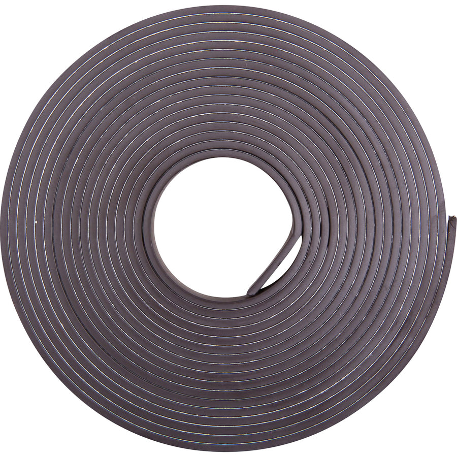 Zeus Magnetic Tape - 33.33 yd Length x 1" Width - Magnet - Adhesive Backing - For Sign, Photo - 1 / Roll - Black - 