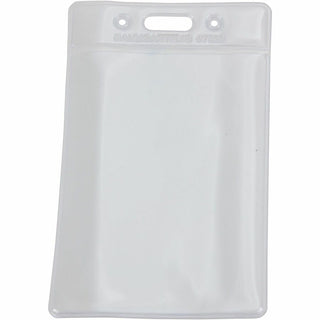 SICURIX Badge Holder, Vertical, 2.75 x 4.13, Clear, 12/Pack