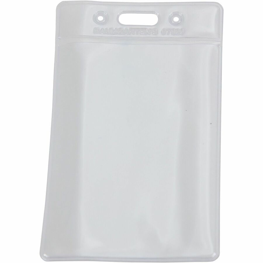 SICURIX Badge Holder, Vertical, 2.75 x 4.13, Clear, 12/Pack