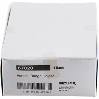 SICURIX Badge Holder, Vertical, 2.75 x 4.13, Clear, 12/Pack