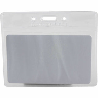 Sicurix Vinyl Badge Holder, 4 x 3, Clear, 50/Pack