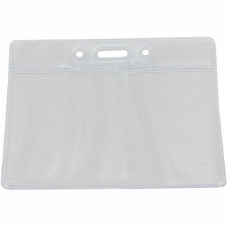 Sicurix Vinyl Badge Holder, 4 x 3, Clear, 50/Pack