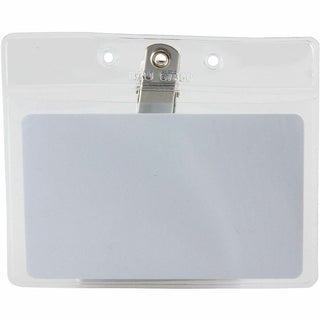 Baumgartens Horizontal Badge Holder with Clip, Sold as 1 Package, 50 Each per Package