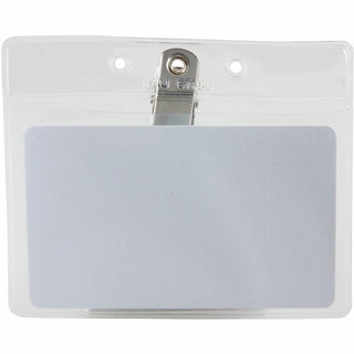 Baumgartens Horizontal Badge Holder with Clip, Sold as 1 Package, 50 Each per Package