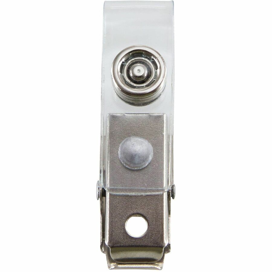 SICURIX ID Strap Clips, 0.38" x 2.75", Clear, 25/Pack