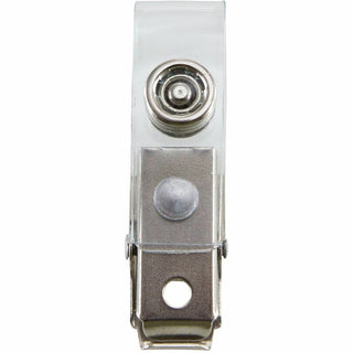 SICURIX ID Strap Clips, 0.38" x 2.75", Clear, 25/Pack