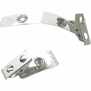 SICURIX ID Strap Clips, 0.38" x 2.75", Clear, 25/Pack