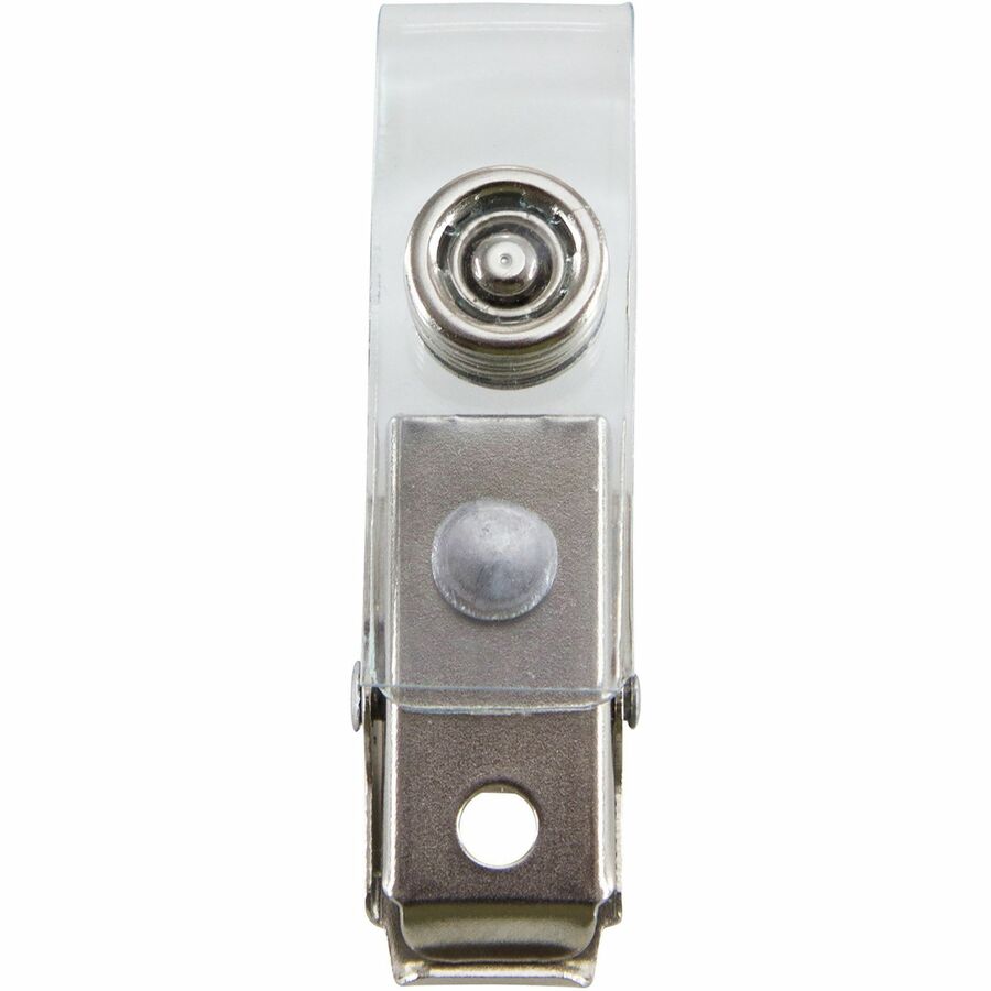 SICURIX ID Strap Clips, 0.38" x 2.75", Clear, 25/Pack