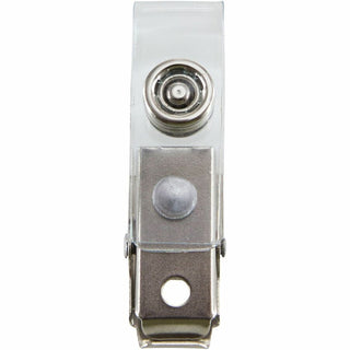 SICURIX ID Strap Clips, 0.38" x 2.75", Clear, 25/Pack