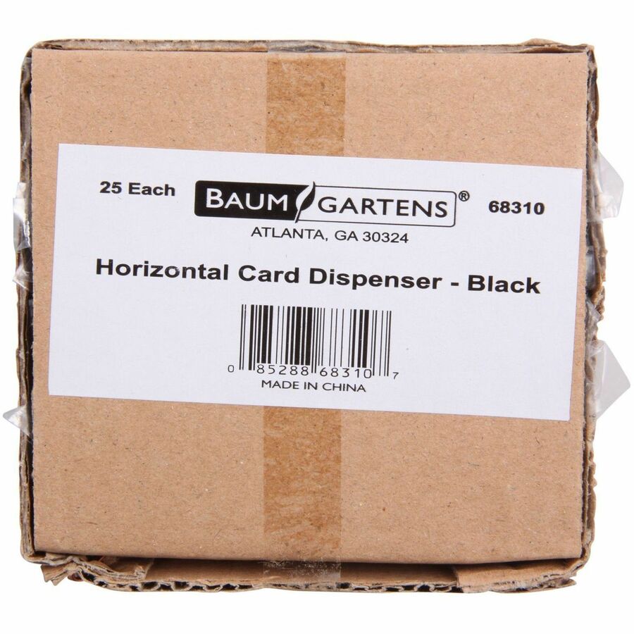 SICURIX Horizontal Black Frame ID Card Holder - Plastic - 25 / Pack - Black