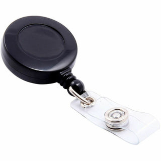 ID Card Reel with Belt Clip, 30" Extension, Black