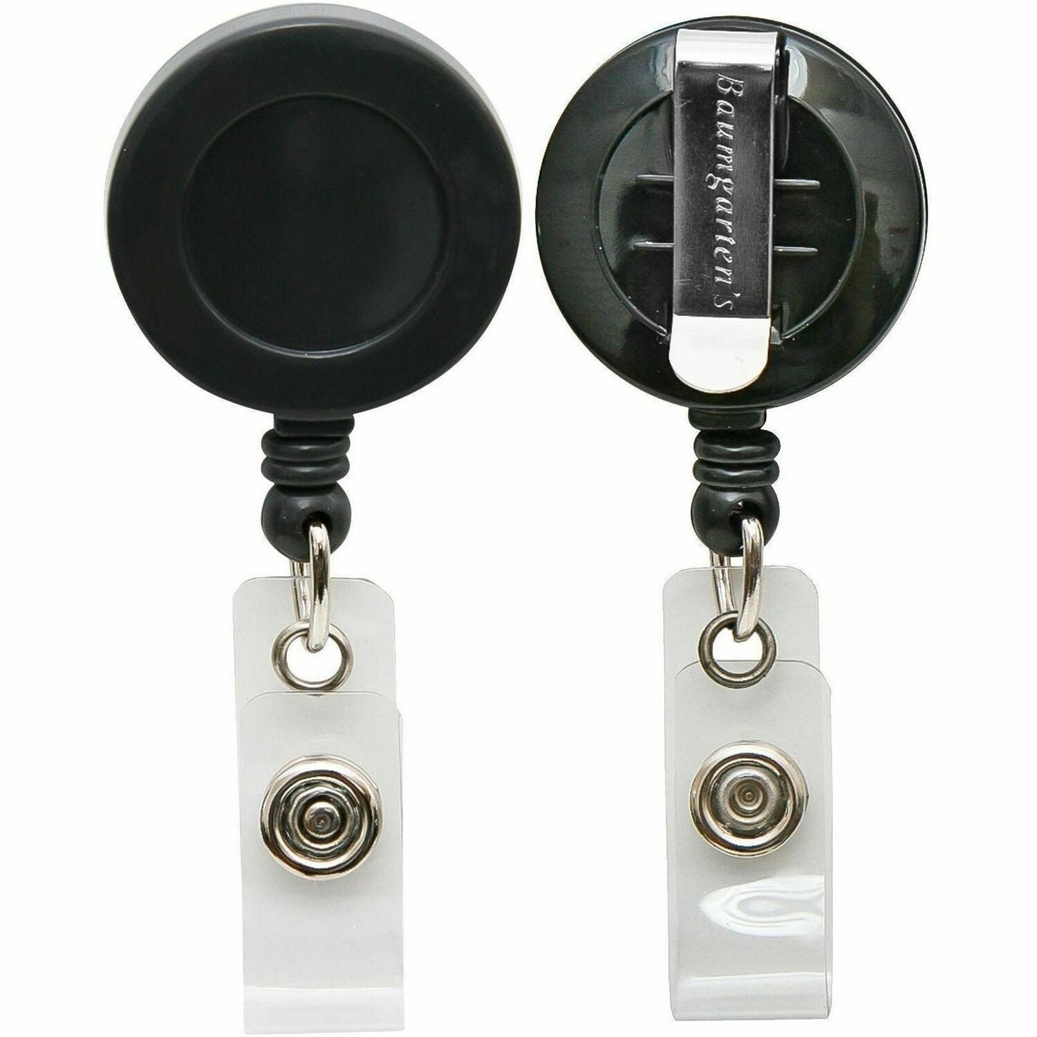 ID Card Reel with Belt Clip, 30" Extension, Black