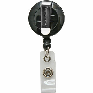 ID Card Reel with Belt Clip, 30" Extension, Black