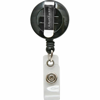 ID Card Reel with Belt Clip, 30" Extension, Black