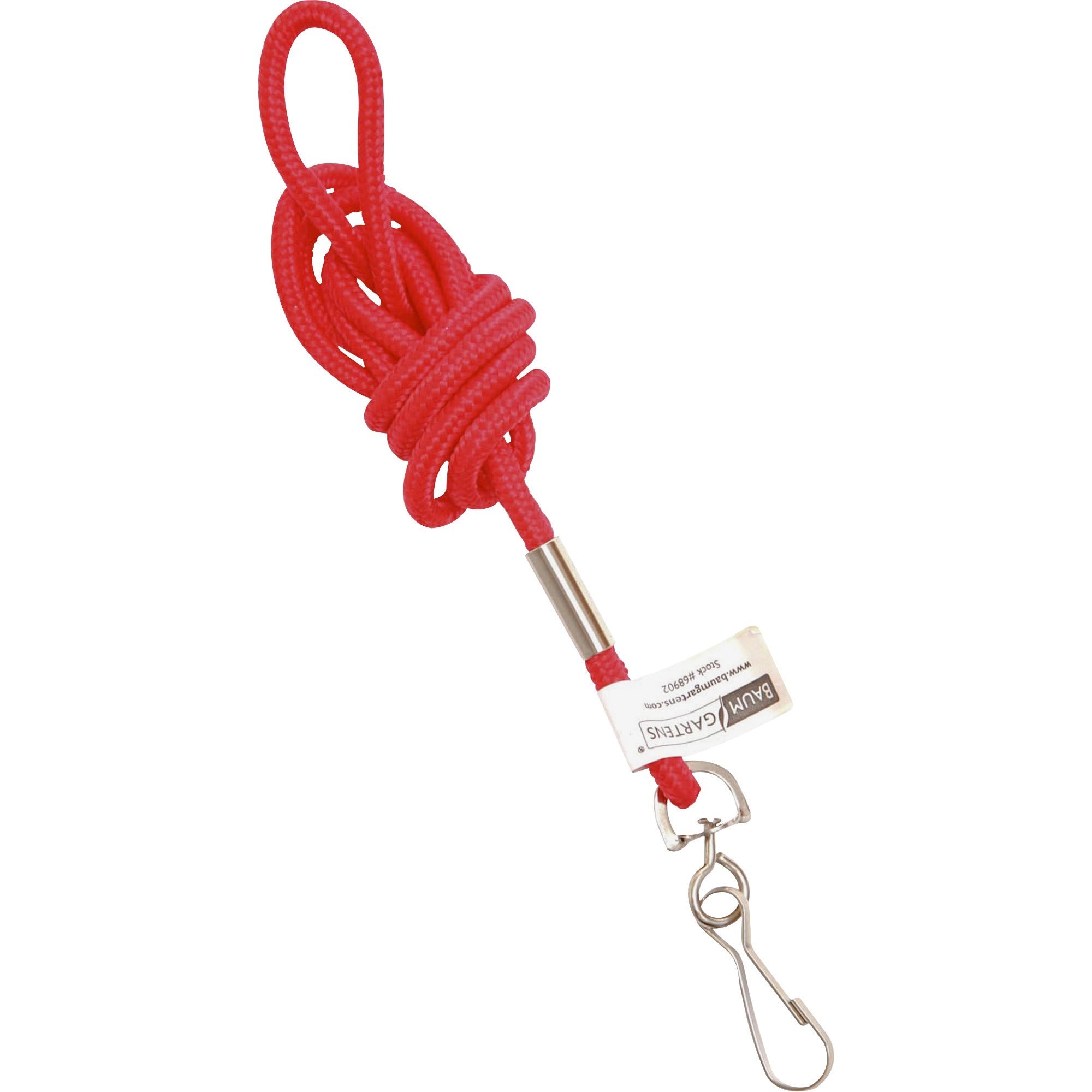 SICURIX Standard Rope Lanyard - 1 Each - 36" Length - Red - Nylon - 