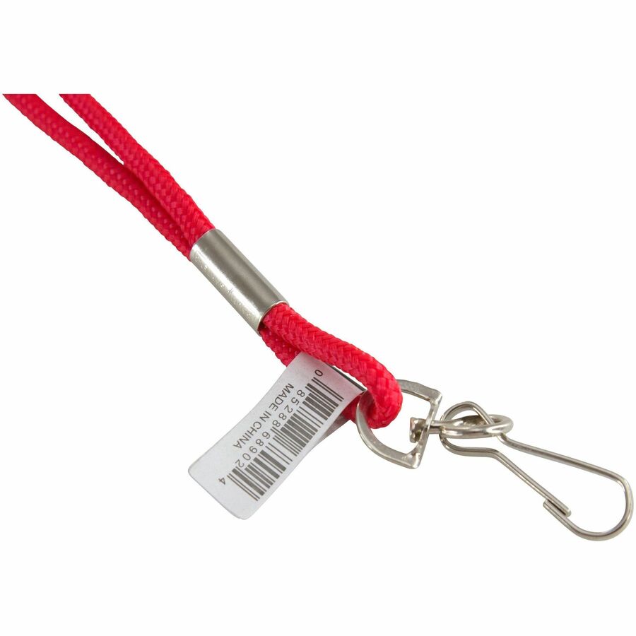SICURIX Standard Rope Lanyard - 1 Each - 36" Length - Red - Nylon