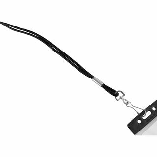 Rope Lanyard, Metal Hook Fastener, 36" Long, Nylon, Black