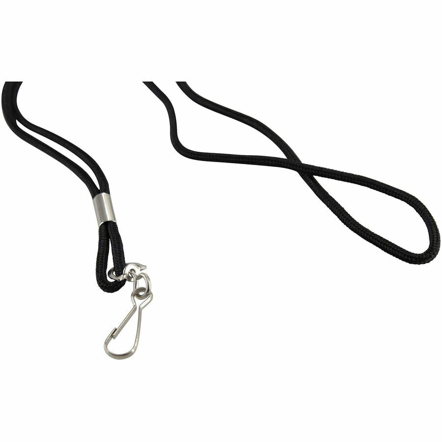SICURIX Standard Rope Lanyard - 12 / Pack - 36" Length - Black - Nylon