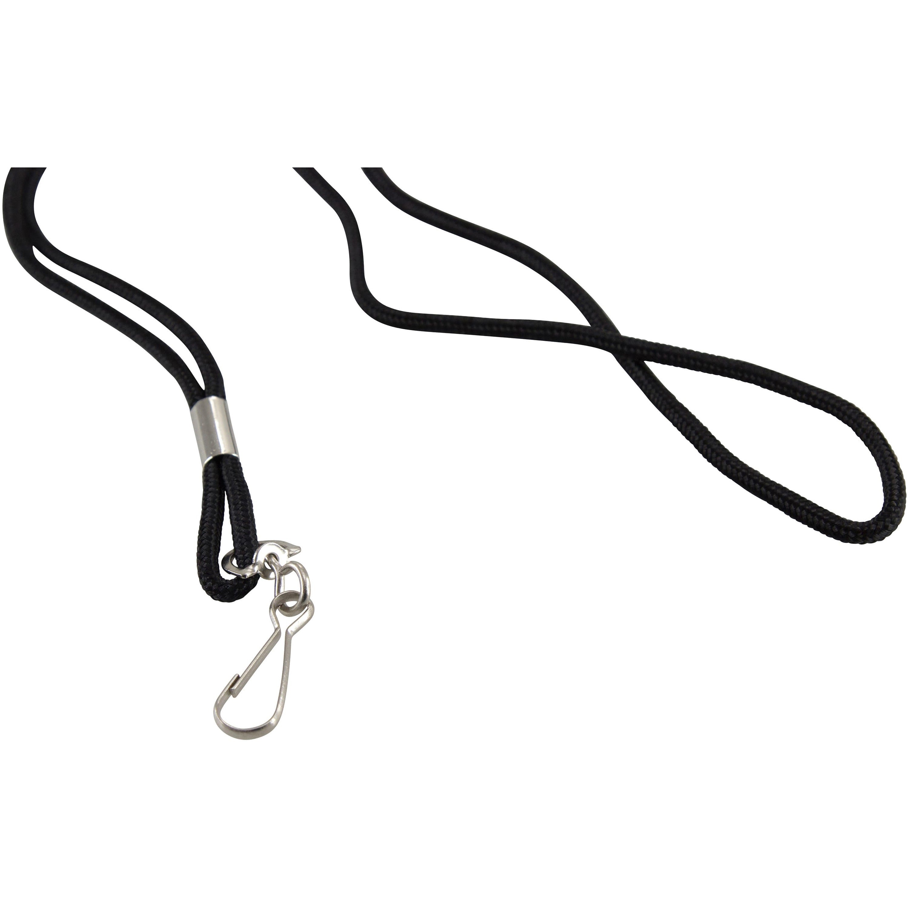 SICURIX Standard Rope Lanyard - 12 / Pack - 36" Length - Black - Nylon - 