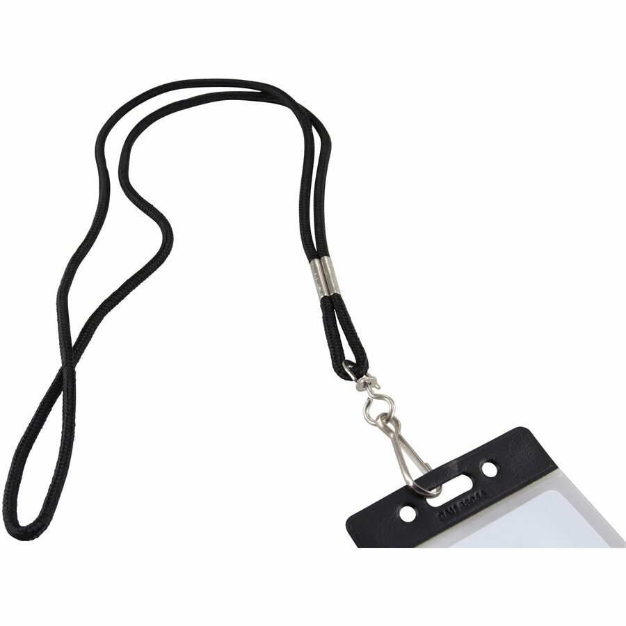 SICURIX Standard Rope Lanyard - 12 / Pack - 36" Length - Black - Nylon