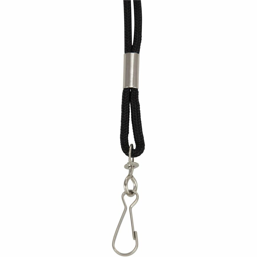 SICURIX Standard Rope Lanyard - 12 / Pack - 36" Length - Black - Nylon