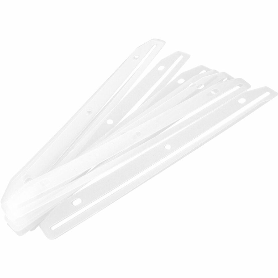 Baumgartens Magazine/Catalog Organizer Strips - 11.6" Length - 3 x Holes - Ring Binder - Clear - 12 / Pack